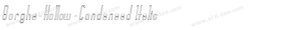Borghs-Hollow-Condensed Italic字体转换